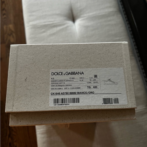 Dolce & Gabbana bi color low top leather sneakers - Picture 4 of 4